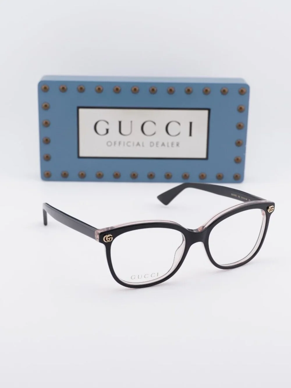 Gucci GG1816O 003 Cat Eye Eyeglasses - Black on Pink 51mm